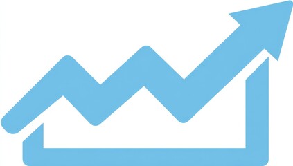 Light-blue upward trend graph