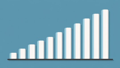 Upward trending bar graph