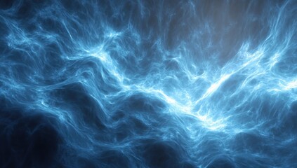 Abstract swirling blue energy