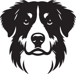 Black & White Silhouette Dog Vector | High-Quality Canine Clipart Design