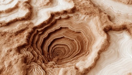 Abstract desert landscape, layered hole