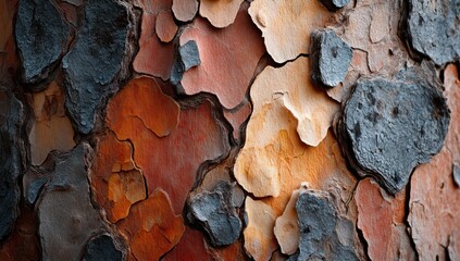 Close-up of textured pine bark
