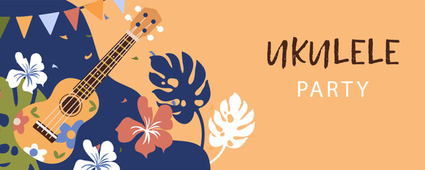 Bright banner, poster, template, background for a music festival. Vector