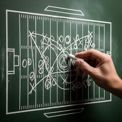 American football planning board.