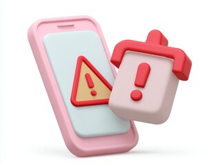 A smartphone with alert icons showcasing digital notifications.