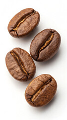 Obraz premium coffee beans on white background