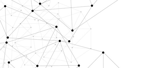 Abstract connection background with lines and dots. Geometric network connection