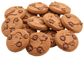 Isolated Chocolate Chip Cookies Freshly Baked Sweet Treats