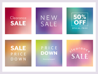 グラデーションのスクエアフレーム