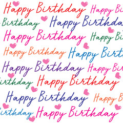 Happy birthday card with colorfull text