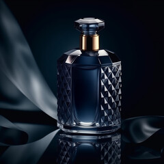 A bottle premium luxury cosmetics and perfume 3d mockup