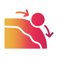 falling down Gradient icon