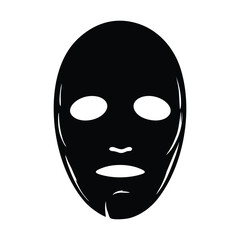 Classic Venetian theatrical masks, black and white, isolated on a white background, evoke the mystery of masquerade and the art of drama