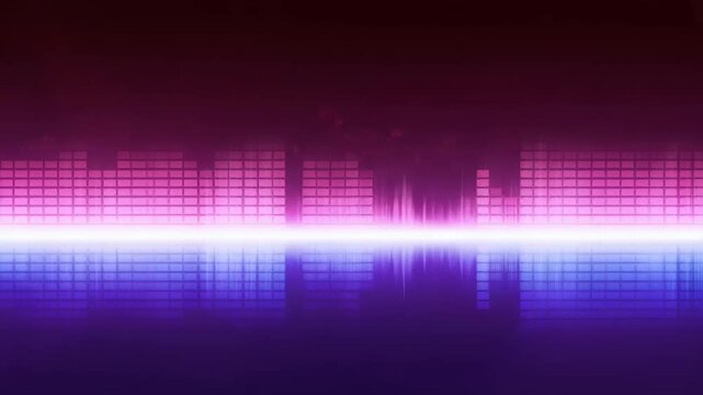 Abstract Glowing Audio Visualizer Background with Pink and Purple Hues 720p