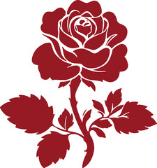 High quality photo of vector illustration of rose.
