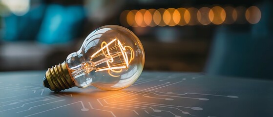 Brilliant Ideas: Edison Bulb on Circuit Board - Innovation Concept