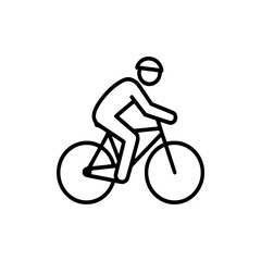 Obraz premium Cycling Icon Person Riding Bicycle