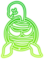 Neon Gradient Trutle Sign Icon