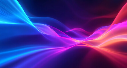 Vibrant Neon Waves: Abstract Background for Design Projects
