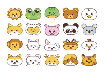 Cute Animals Handrawn Illustration Element