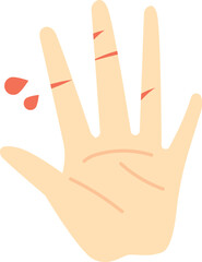 あかぎれ　出血