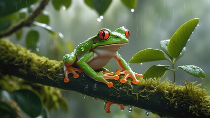 red eyed tree frog