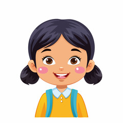 Obraz premium illustration of a child with a happy smiling expression