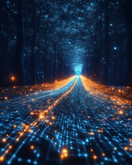 Digital visualization of neural-style data paths forming intelligent infrastructure for global connectivity AI-Driven Network Infrastructure and Cloud Control Real-Time Adaptive Connectivity and