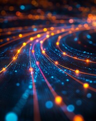 Digital visualization of neural-style data paths forming intelligent infrastructure for global connectivity AI-Driven Network Infrastructure and Cloud Control Real-Time Adaptive Connectivity and 