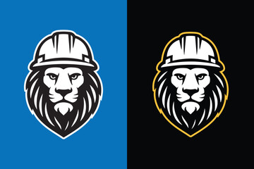 lion logo developer construction
