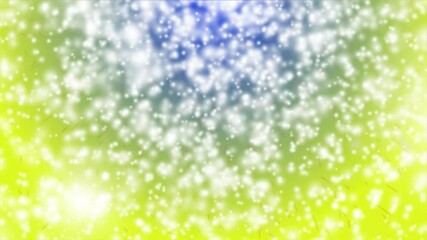Bright green and blue bokeh with glowing stars and snowflakes create a festive abstract winter holiday background. - Powered by Adobe