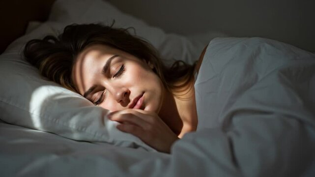 Peaceful morning sunlight awakens serene sleeper gentle rays illuminate tranquil face