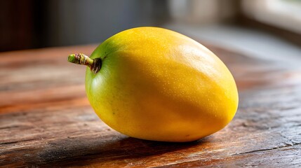 Ripe Mango on Wooden Table