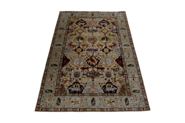 antique book cover  Handmade Muted Oushak Turkish Wool Area Rug