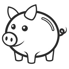 piggy bank with icon