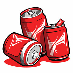 red soda bottle vector image on white background