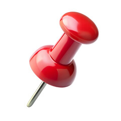 Red Pin on White Background &ndash; Location Marker Icon for Maps, Navigation, and GPS Concepts

