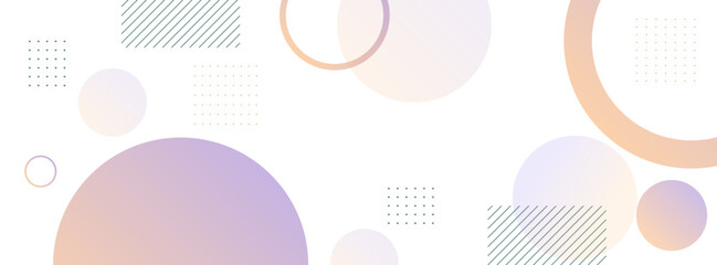 Banner background. Orange and purple gradations. geometric effect shape, colorful. Simple design. Memphis. Vector illustration.