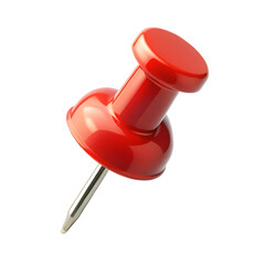Red Pin on White Background – Location Marker Icon for Maps, Navigation, and GPS Concepts

