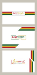 Juneteenth background design with stripes style, abstract design juneteenth background, card, banner