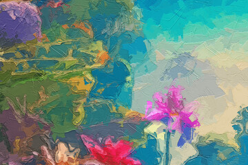 Various oil paintings, flowers, swans, tulips, forests, moon landscapes, mountains, rivers, butterflies, birds, roses, red peonies, flowers