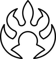 Obraz premium Crowfoot Outline Icon: Wildflower