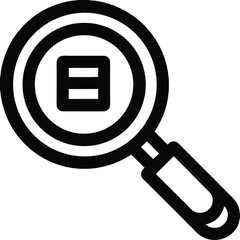 Magnifying Glass Document Search Line Icon Research and Analysis Symbol