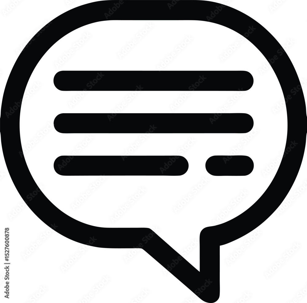 Poster speech bubble outline icon chat communication and message symbol