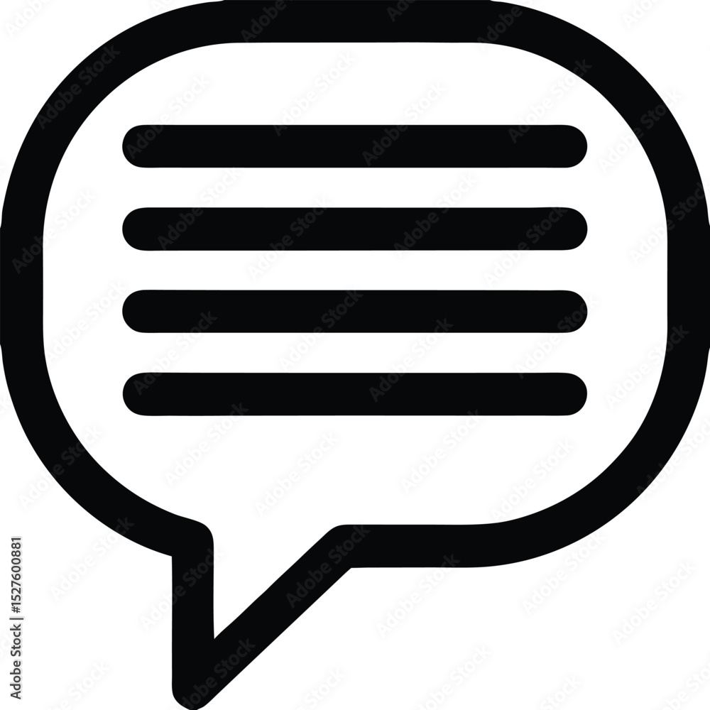 Poster speech bubble line icon communication chat and message symbol