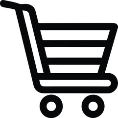 Shopping Cart Outline Icon Commerce and Retail Symbol
