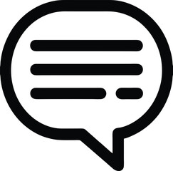 Speech Bubble Outline Icon Chat Communication and Message Symbol