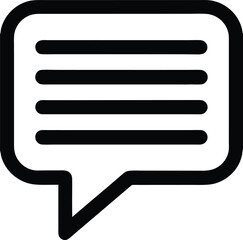 Chat Bubble Line Icon Communication Message and Social Media Symbol