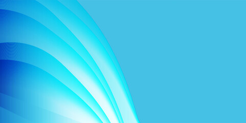 Naklejka premium Blue waves paper cut background design. Paper cut shapes composition. Blue background for flyer, brochure, banner, web, poster, background, social media. poster