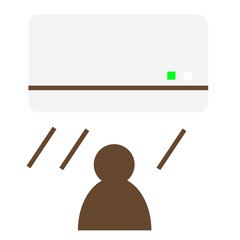Air Conditioner Blowing Cool Air Directly onto Person Icon